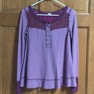 We The Free maroon tunic top